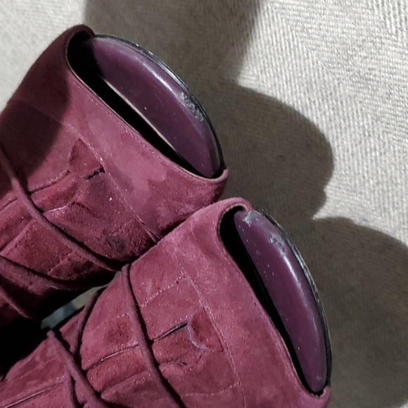 SAM EDELMAN ASHER SUEDE PEEP TOE HEELS SIZE 9 4 INCH HEELS GLADIATOR - Picture 11 of 13